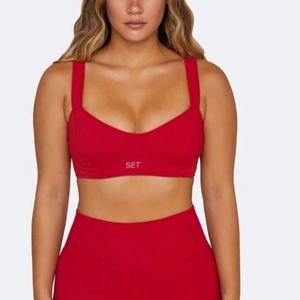 Set Active Sculptflex Contour Bra Barn Red